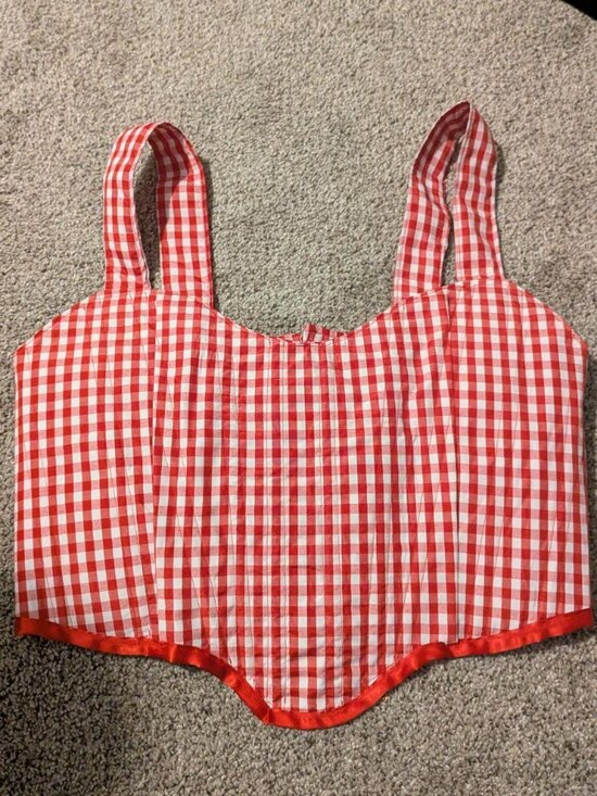 Tops - Handmade Gingham Corset Top